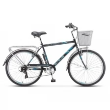 STELS Велосипед Стелс Navigator 250 Gent + корзина (рама 19", серый)